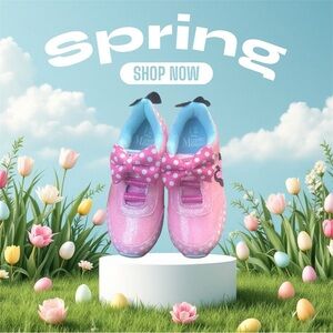 Minnie Moose Kids Pink Polka Dot Shoes